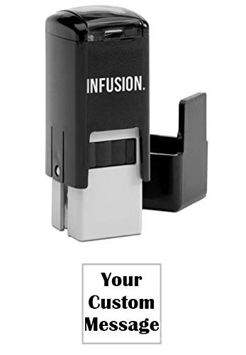 Infusion Custom Self-Inking Rubber Stamp - Small Square Stamp -  1 2 inch x 1 2 inch