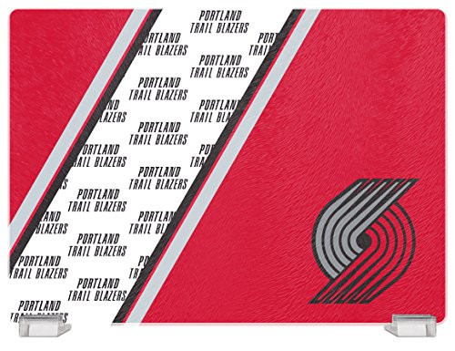 NBA Portland Trail Blazers Tempered Glass Cutting Board with Display Stand