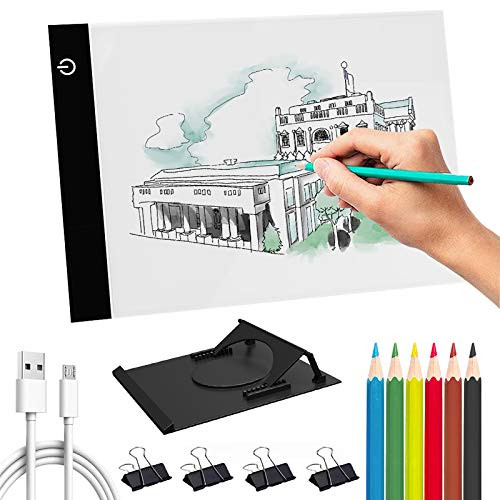 Portable A4 Tracing LED Copy Board Light Box Jaydear Tracing Light Box USB Power Artcraft LED Trace Light Pad for Tattoo Drawing Streaming Sketching Drawing Animation Stenciling - Bracket