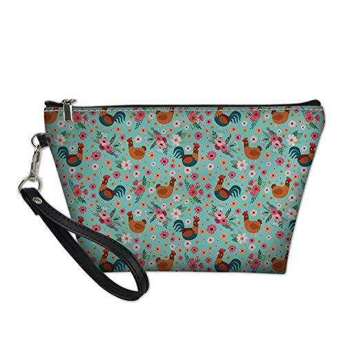 Xhuibop Small Makeup Bags for Women Floral Cock Cosmetic Pouch Leather Wristlet Pouch Cosmetic Bag for Purse Mini Makeup Clutch Bag Xhuibop Small Makeup Bags for Women Floral Cock Cosmetic Pouch Leather Wristlet Pouch Cosmetic Bag for Purse Mini Makeup Clutch Bag