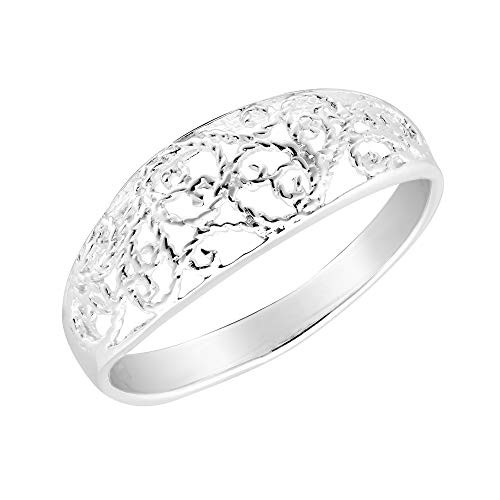 AeraVida Intricate Swirls of Braided Sterling Silver .925 Sterling Silver Ring  8