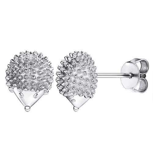 Novelty Animal Stud Earrings Hypoallergenic 925 Sterling Silver Mini Hedgehog Earrings Novelty Animal Stud Earrings Hypoallergenic 925 Sterling Silver Mini Hedgehog Earrings