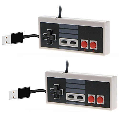 CC&SS 2 Packs USB Controller for Classic NES, USB Famicom Game Gaming Controller Joypad Gamepad for Laptop Computer Windows PC/MAC/Raspberry Pi