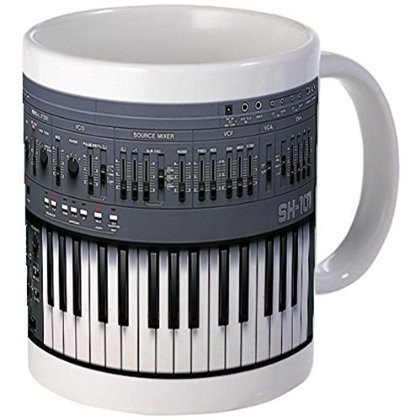 11 ounce Mug - SYNTHESIZER Mug - S White  inch