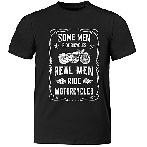 Motorcycle t Shirts for Men Real Men Ride Motorcycles Tshirt Cool Biker tee Black Motorcycle t Shirts for Men Real Men Ride Motorcycles Tshirt Cool Biker tee Black