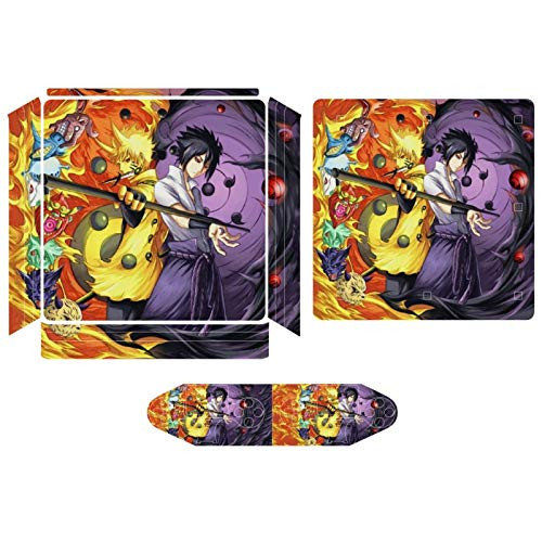 Naruto Vs Sasuke Compatible with PS4 Slim controller and console skin sticker protective cover wireless wired gamepad controller
