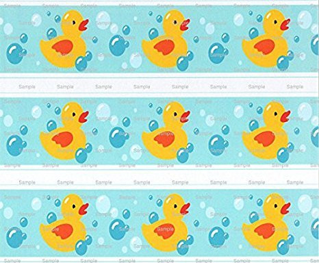 Rubber Ducky - Cake Side Designer Strip - Edible Cake Cupcake Party Topper