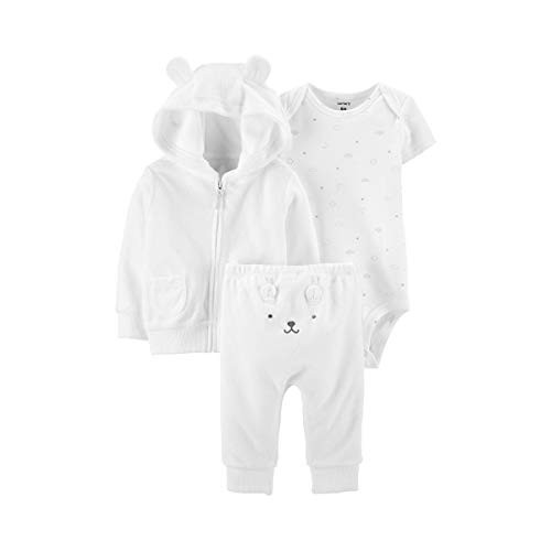 Carters Baby Boys 3 Piece Terry Cardigan Set  Baby  - Ivory Terry - 9M