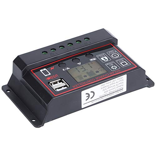 Oumefar Micro Controller conveniently Solar Panel Regulator 20A 12V 24V PWM Charge Management Solar Charge Controller Solar Panel Accessory Industrial for Home