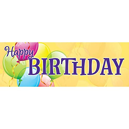 Custom Decor Happy Birthday - Signature Sign - 5 inch x 15 inch PVC Sign Licensed Trademarked Copyright by CDI. Made in The USA