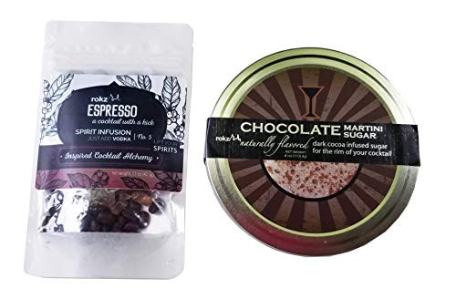 Rokz Espresso Spirit Infusion and Chocolate Martini Sugar Combo Set
