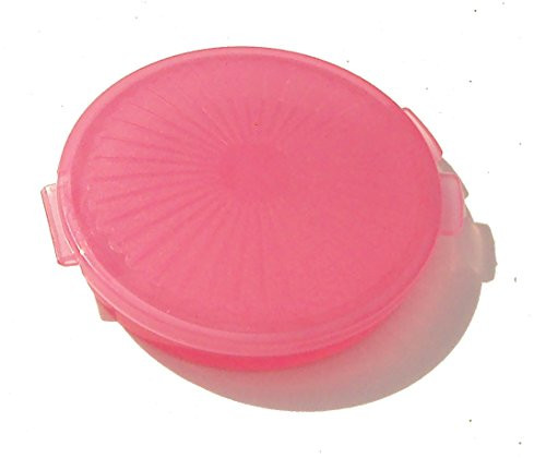 Tupperware Mini Clamshell Pill Keeper Round Pocket Container Rose Pink