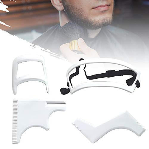 4PCS Beard Shaping and Haircut Tool Kit Beard Shaper Template Guide Hairline Template Stencil Beard Guide Shaping Tool Mustache Edge Shaving Template for Men Hair Styling Beard Trimming