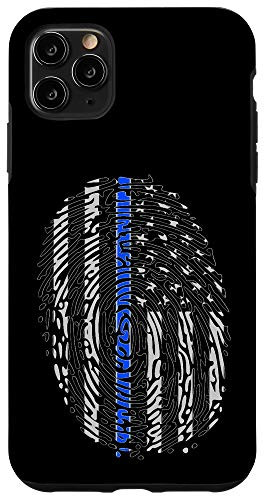 iPhone 11 Pro Max Thin Blue Police Line Law Enforcement American Flag Thumb Case