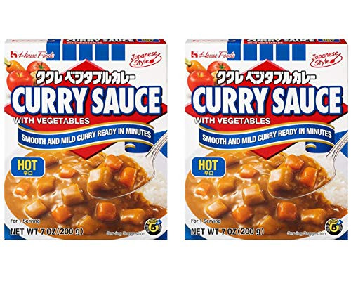 House Foods Curry Sauce with Vegetables Hot 2 Pack Total of 14oz House Foods Curry Sauce with Vegetables Hot 2 Pack Total of 14oz