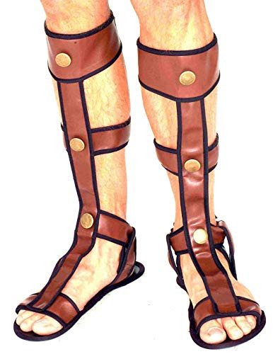 Forum Novelties Roman Gladiator Sandals Brown One Size