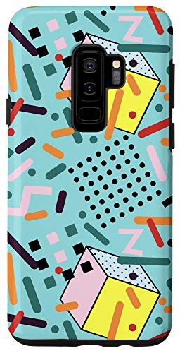 Galaxy S9plus  Vintage Pattern Abstract Geometric Shapes Lines Cubes Dots Case