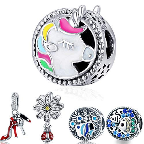 WOSTU Silver Charms 925 Sterling Silver Animal Beads fit Charm Bracelets Silver Charms Pendant WOSTU Silver Charms 925 Sterling Silver Animal Beads fit Charm Bracelets Silver Charms Pendant