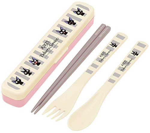Skater lunch chopsticks Slim trio set Kikis Delivery Service Gigi Face ziburi Made in Japan 18 cm TAC1 