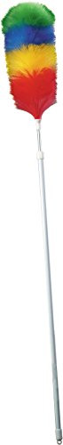 Carlisle 36315600 Telescoping Polyster Wool Duster with Plastic Handle 52 inch - 81 inch Overall Length