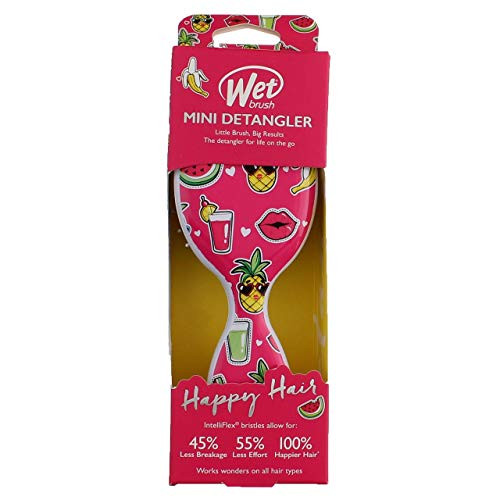 Wet Brush Mini Detangler Happy Hair Hair Brush Tropical Pink  2 pack   Bundle
