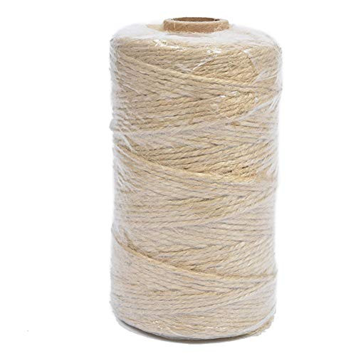 LAAT 130m Jute Rope Jute Twine Arts Crafts Twine Industrial Gift Natural Thick Jute String Jute Rope Jute Twine Ropefor Floristry Gifts DIY Arts Crafts Decoration Bundling Arts Garden