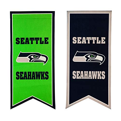 Team Sports America Seattle Seahawks Flag Banner Double Sides 12.5 x 28 Inches Team Sports America Seattle Seahawks Flag Banner Double Sides 12.5 x 28 Inches