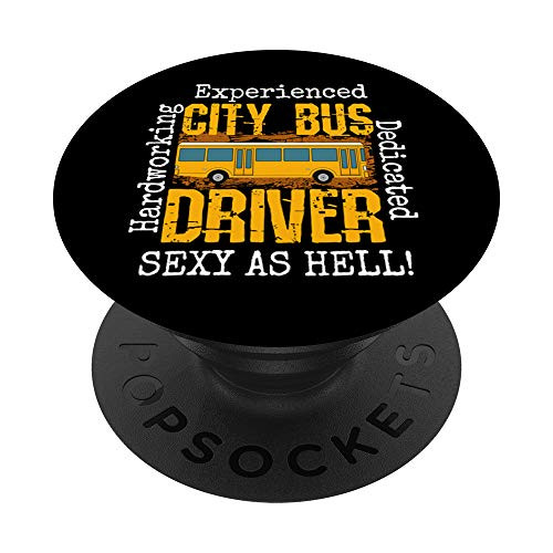 Funny Bus Driver Job Attributes PopSockets Grip and Stand for Phones and Tablets