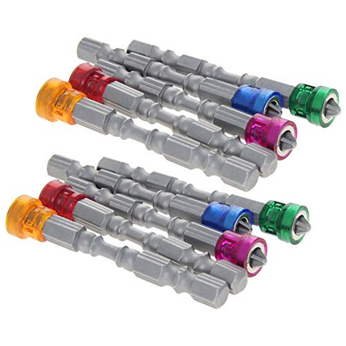Utoolmart Magnetic Collar Design Phillips Cross PH2 Screwdriver Single-Head Bits Set 1 4 Inch Hex Shank Electric Power Screw Driver Bit 5pcs 2set