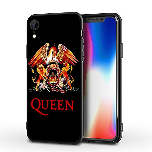 EMBCOD iPhone XR CaseRock Band Silicone Bumper Frame and PC Back Cover Cases for iPhone XR 6.1 inch  Queen