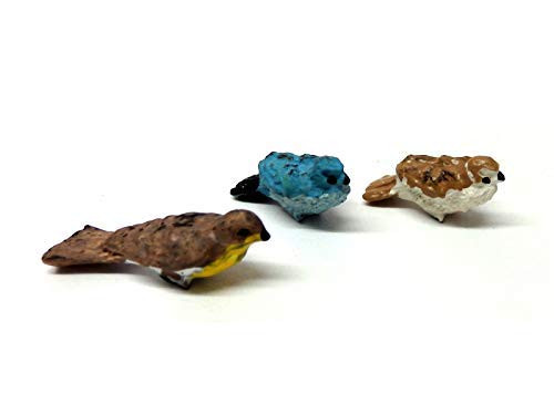 Melody Jane Dollhouse 3 Wild Birds Set C Miniature Garden Aviary Accessory
