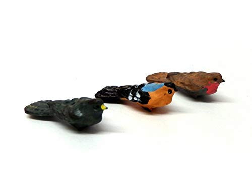 Melody Jane Dollhouse 3 Wild Birds Set D Miniature Garden Aviary Accessory