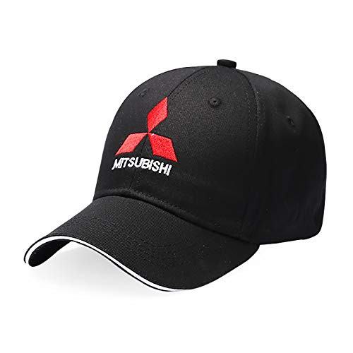 Apparel for Mitsubishi Baseball Cap Hats Adjustable Car Logo Hat Black Car Racing Motor Cap for Men and Women