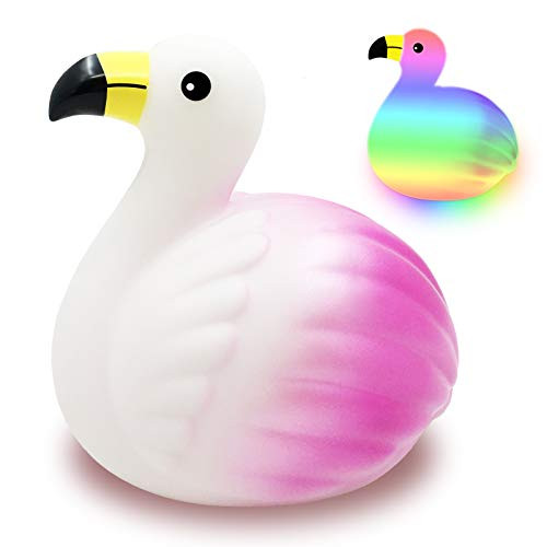 Fundoo Nursery Night Light with Timer Touch Color Changing Kids Bedroom Lamp Rechargeable Flamingo Night Light for Children Girls Boys Birthday Gifts