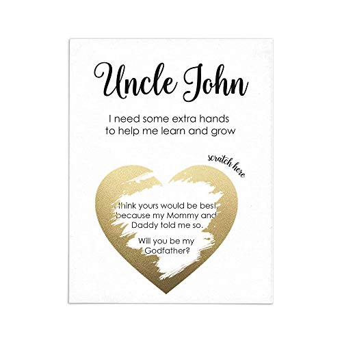 Uncle Godfather Proposal Scratch Off Card I Need an Extra Set of Hands to Help Me Learn and Grow First Communion Will You Be My Godfather