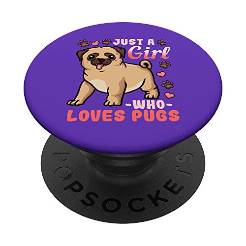 Pug Just a Girl Who Loves Pugs Cute Pug Dog Gift PopSockets PopGrip Swappable Grip for Phones and Tablets Pug Just a Girl Who Loves Pugs Cute Pug Dog Gift PopSockets PopGrip Swappable Grip for Phones and Tablets