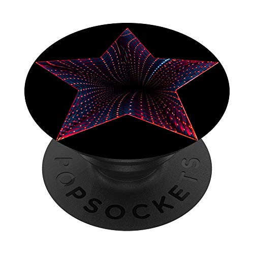 Red and Blue Line Star PopSockets PopGrip Swappable Grip for Phones  and  Tablets