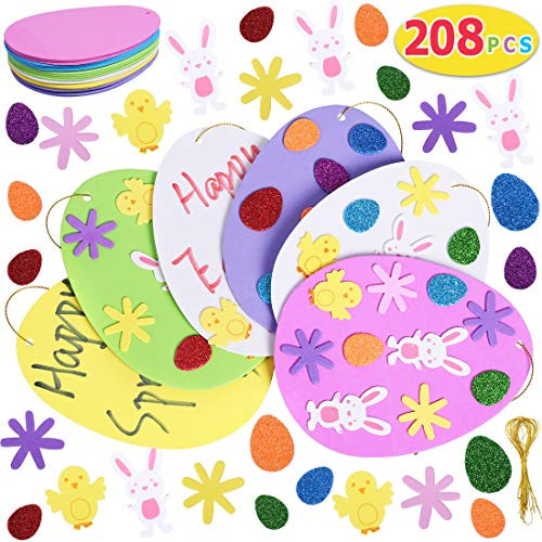 Max Fun 208PCS Easter Foam Stickers Set Easter Eggs DIY Egg Shaped Foam for Kids Easter Crafts Kit Party Favors Supplies Max Fun 208PCS Easter Foam Stickers Set Easter Eggs DIY Egg Shaped Foam for Kids Easter Crafts Kit Party Favors Supplies