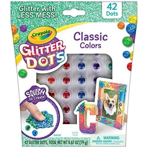 Crayola Glitter Dots Classic Colors Glitter Craft Supplies 42 Count
