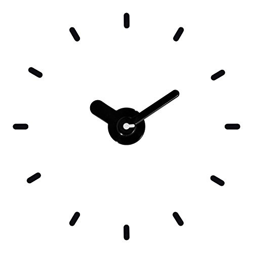 La Crosse Technology 404-3261-INT Adjustable Floating Dial Black Wall Clock