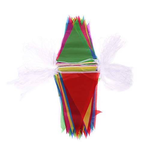 yangyang Colorful 80m Triangle Flag Pennant String Banner Festival Wedding Party Holiday Decor Garden Outdoor