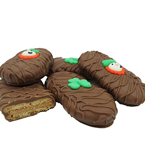 Philadelphia Candies Milk Chocolate Covered Nutter Butter Cookies St. Patricks Day Leprechaun Shamrock Gift Net Wt 8 oz