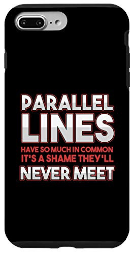iPhone 7 Plus 8 Plus Parallel Line Shame Never Meet Math Algebra Architect Gift Case