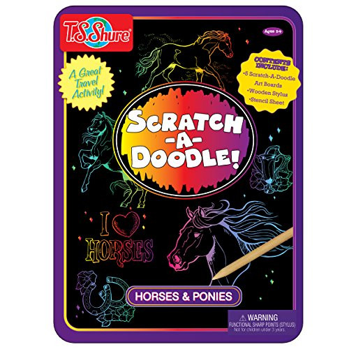 T.S. Shure Scratch-a-Doodle Horses & Ponies Activity Tin