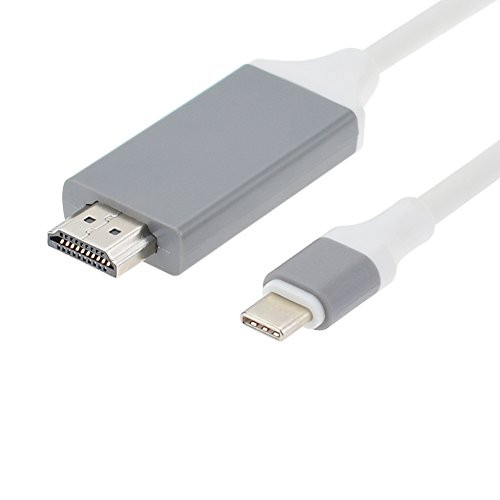 USB C to HDMI Cable 6FT,WestCowboy USB 3.1 Type C Male to HDMI Male Cable 4K@30Hz HDMI Cable Adapter for 2017/2016 Macbook Pro, iMac2017, ChromeBook Pixel, Galaxy S8/S8+/Note 8 (1.8M White)