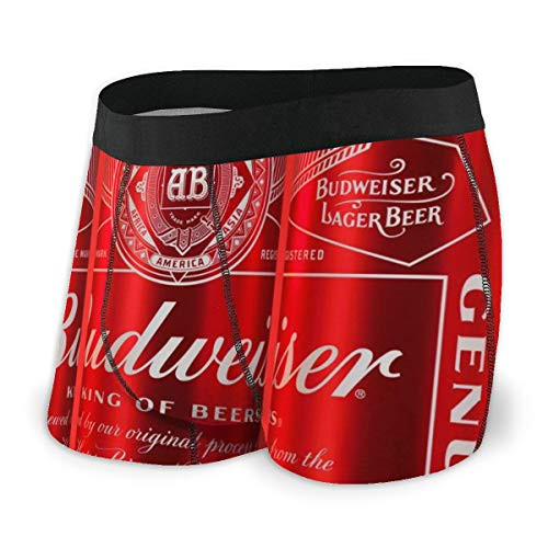 Budweiser Beer Mens Boxer Briefs Beer Logo Mens Boxer Briefs Soft Underwear Stretch Boxer Trunks S-2XL