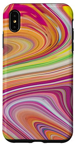 iPhone XS Max Watercolor Abstract Line Pattern Gradient Color Art Case
