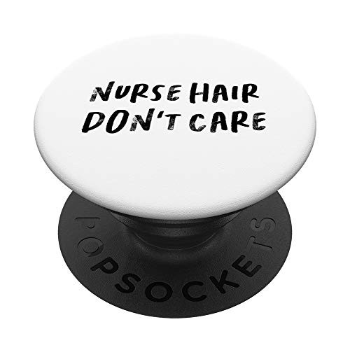 Funny Aunt Gift Auntie Gifts Nurse Hair Dont Care PopSockets PopGrip Swappable Grip for Phones  and  Tablets