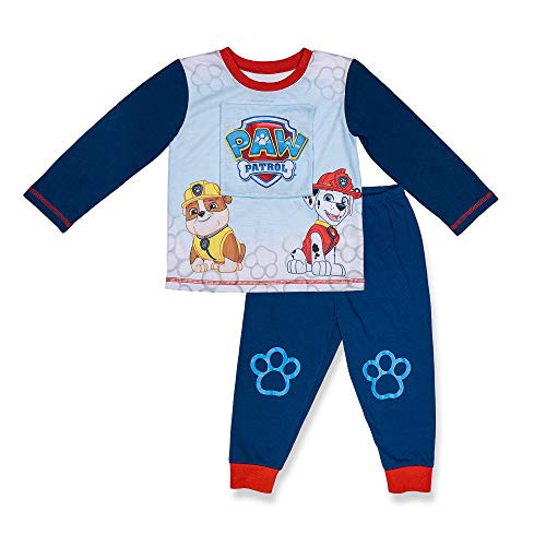Paw Patrol Boys 2 Piece Pajama Set100 percent CottonNavyToddler Boys Size 3T