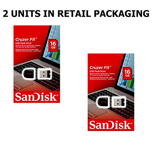 SanDisk Cruzer Fit 16GB (2 pack) SDCZ33-016G USB 2.0 Flash Drive Jump Drive Pen Drive SDCZ33-016G - 16GB x 2 = 32GB SanDisk Cruzer Fit 16GB (2 pack) SDCZ33-016G USB 2.0 Flash Drive Jump Drive Pen Drive SDCZ33-016G - 16GB x 2 = 32GB